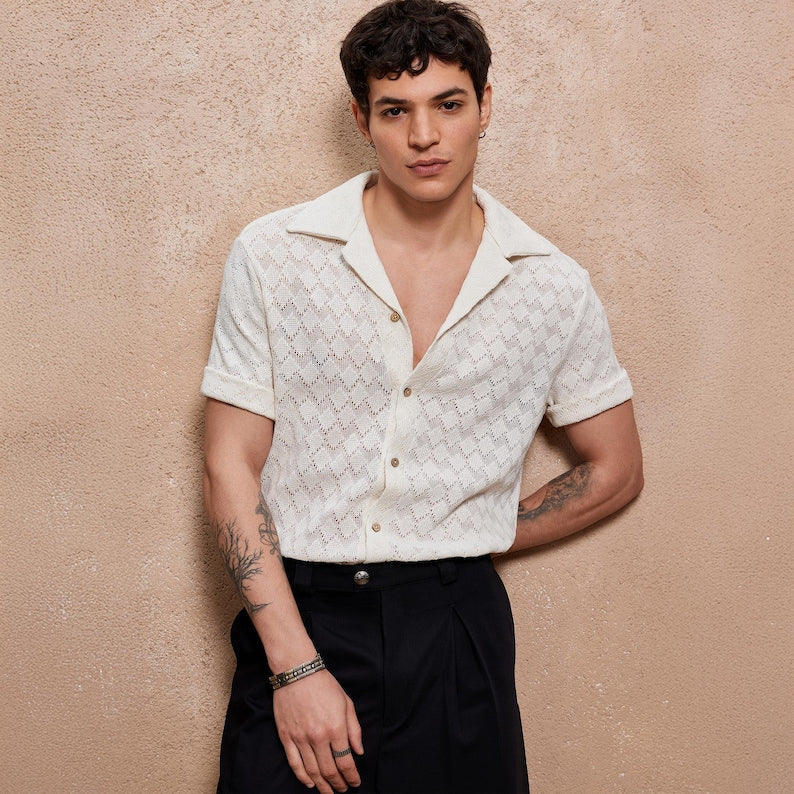 Diamond Pointelle Resort Shirt