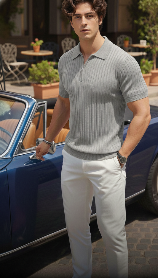 Ash grey Old money Polo