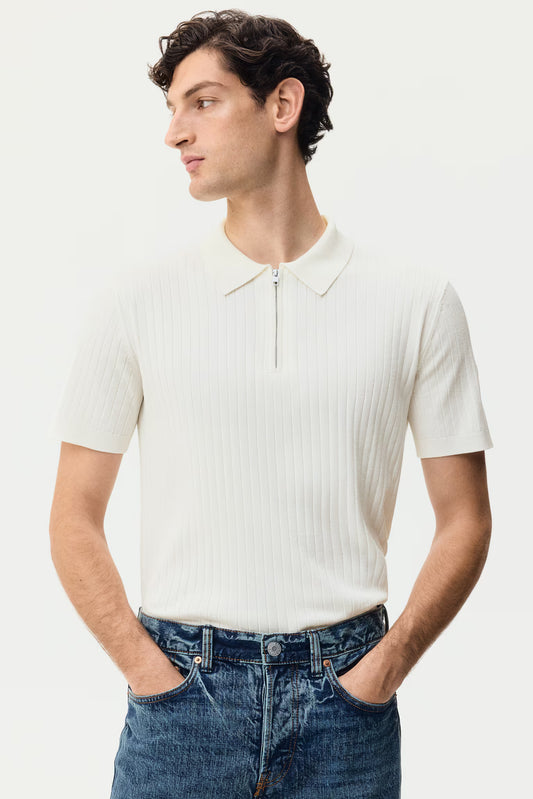 Lined polo zipper (old money)