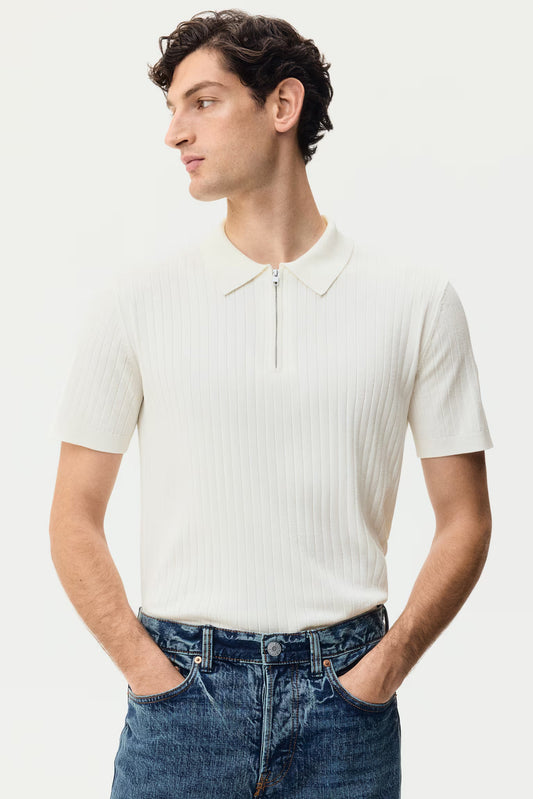 Lined polo zipper (old money)