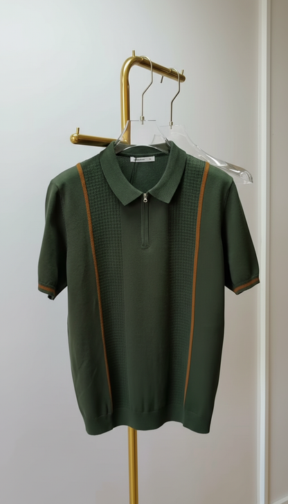 Lux Green Old money polo shirt