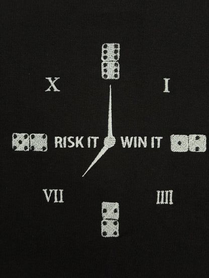 CONQUER CLOCK EMBROIDERED OVERSIZED T-SHIRT
