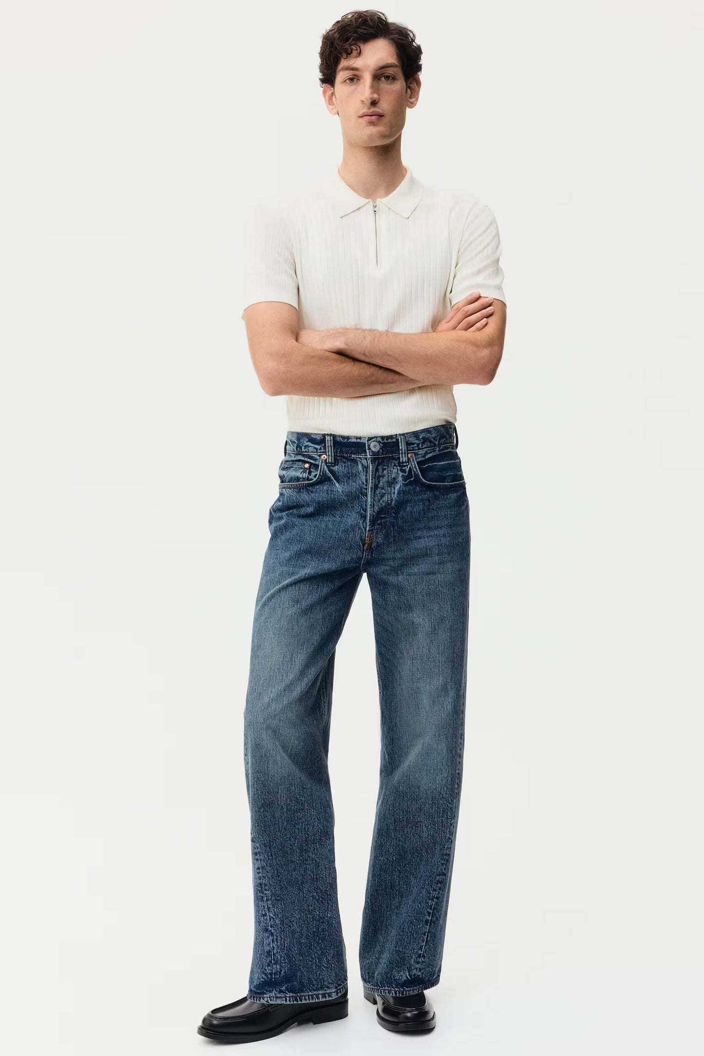 Lined polo zipper (old money)