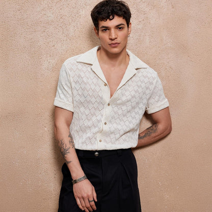 Diamond Pointelle Resort Shirt
