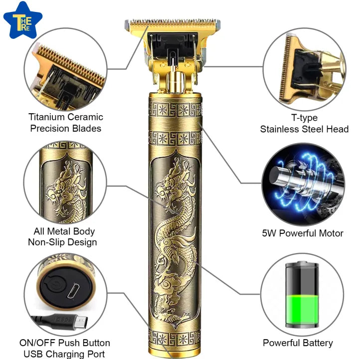 Professional Vintage Dragon Style Trimmer for Men