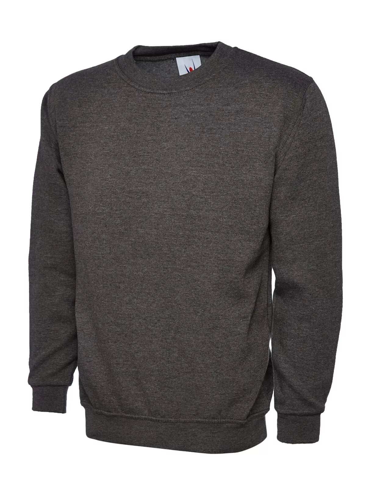 Ladies Deluxe Crew Neck Pullover Sweatshirt Women's Casual Outdoor Plain Jersey