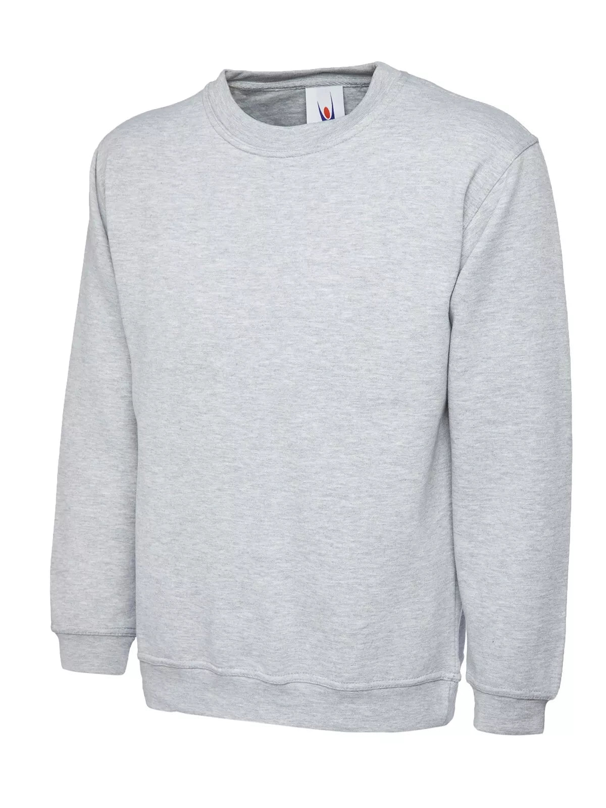 Ladies Deluxe Crew Neck Pullover Sweatshirt Women's Casual Outdoor Plain Jersey