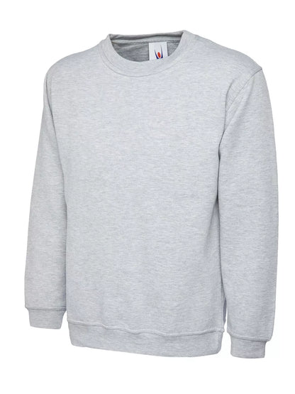 Ladies Deluxe Crew Neck Pullover Sweatshirt Women's Casual Outdoor Plain Jersey