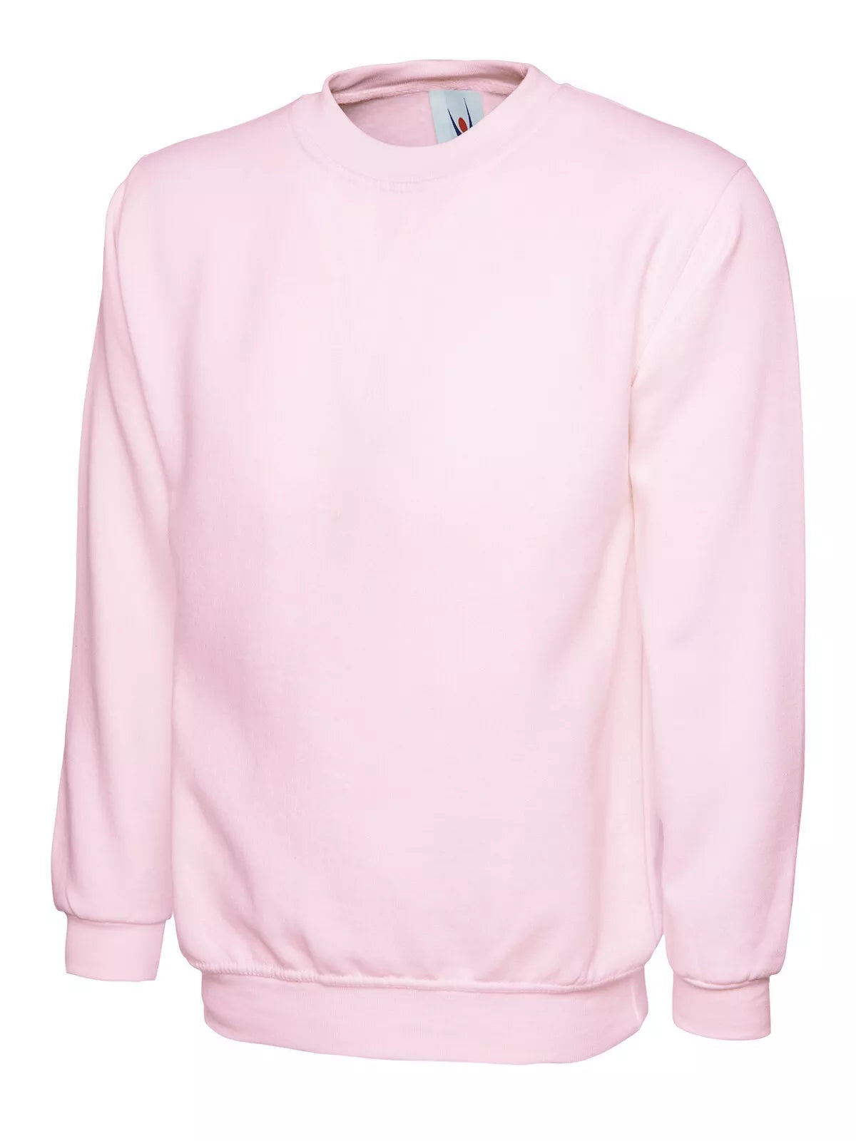 Ladies Deluxe Crew Neck Pullover Sweatshirt Women's Casual Outdoor Plain Jersey