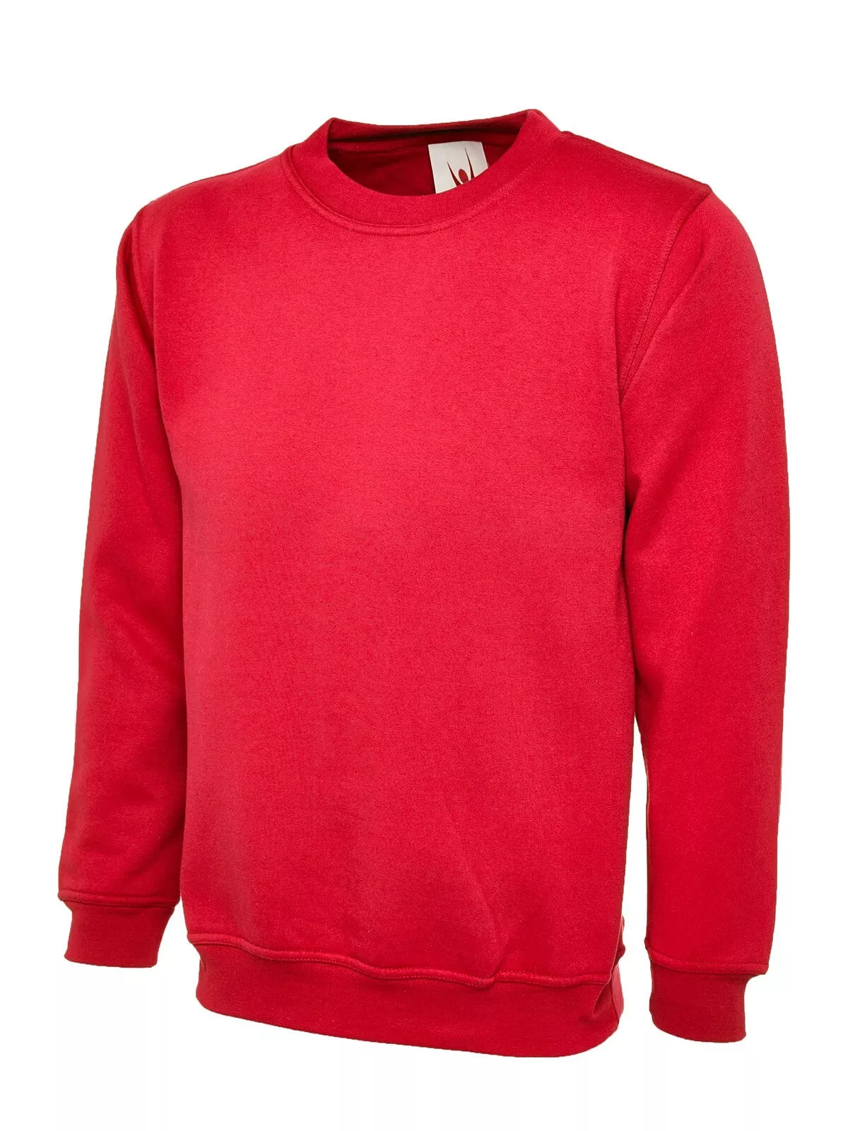 Ladies Deluxe Crew Neck Pullover Sweatshirt Women's Casual Outdoor Plain Jersey